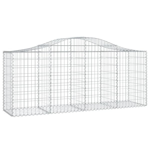 vidaXL Gabion Basket Set of 8 Silver Galvanized Iron