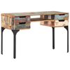 vidaXL Desk Mixed color Solid reclaimed wood, Iron Medium Desk