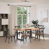 vidaXL Dining Table Light brown Solid oak wood, Powder-coated steel Large