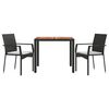 vidaXL Garden Dining Set Black