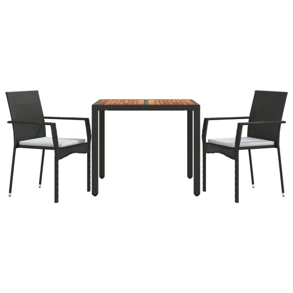 vidaXL Garden Dining Set Black