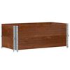 vidaXL Garden Planter Brown Solid Pine Wood 39.4 x 19.7 in Foldable