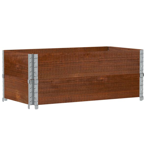vidaXL Garden Planter Brown Solid Pine Wood 39.4 x 19.7 in Foldable