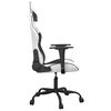 vidaXL Gaming Chair White and Black Faux leather, metal, plywood