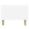 vidaXL Side Table White Engineered wood, solid eucalyptus wood Small