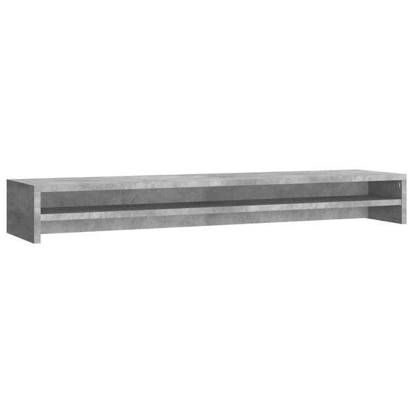vidaXL Monitor Stand Concrete Grey 39.4x9.4x5.1" Engineered Wood