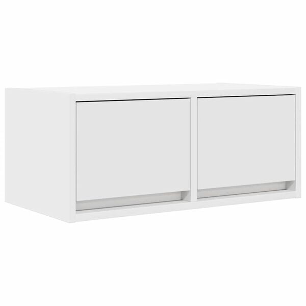 vidaXL TV Cabinet White Engineered Wood Compact TV Cabinet Rectangular