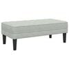 vidaXL Bench with Cushion Light Grey 44.49 x 22.44 x 15.35 in Velvet