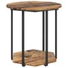 vidaXL Side Table Set 2 pcs Old wood and Black 19.7" x 19.7" x 19.9