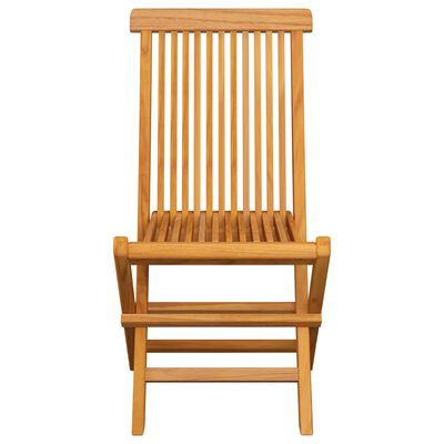 vidaXL Patio Chairs with Beige Cushions 2 pcs Solid Teak Wood