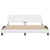 vidaXL Bed Frame "Dover" White 72"x83.9"Faux Leather