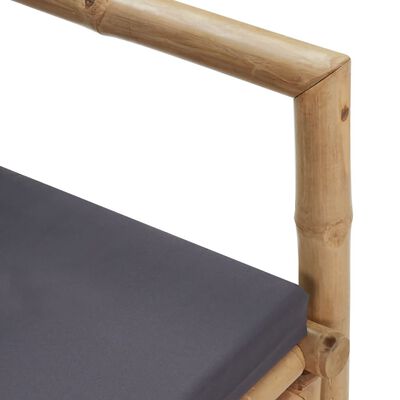 vidaXL Patio Bench with Cushions 45.3" Bamboo