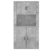 vidaXL Highboard Concrete Gray Engineered wood Large Highboard