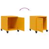 vidaXL Bedside Cabinet Mustard Yellow Cold-rolled steel Small