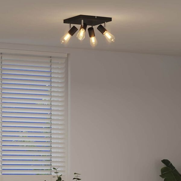 vidaXL Ceiling Spotlight Black 10.43 x 10.24 x 4.53 in Metal