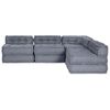 vidaXL Modular Sofa 4 pcs Grey Fabric