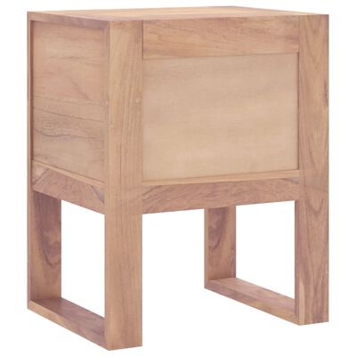 vidaXL Bedside Cabinet 15.7"x11.8"x19.7" Solid Teak Wood