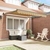 vidaXL Retractable Awning Yellow and grey and white 137.80" x 98.43