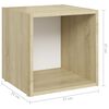 vidaXL 5 Piece TV Stand Set White and Sonoma Oak Engineered Wood