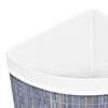vidaXL Bamboo Corner Laundry Basket Gray 15.9 gal
