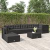vidaXL Garden Lounge Set Black PE rattan Medium Modular