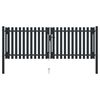 vidaXL Double Door Fence Gate Steel 118.1x49.2" Anthracite