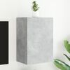 vidaXL TV Wall Cabinet Concrete grey Engineered wood 15.9 x 11.8 x 23.6 in