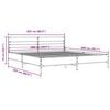 vidaXL Bed Frame Grey Sonoma Engineered Wood and Metal Double Bed Frame
