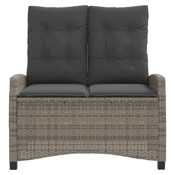 vidaXL Reclining Garden Bench Grey, Dark Grey