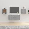 vidaXL Wall Mounted TV Cabinet Set of 2 Gray sonoma Engineered wood