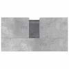 vidaXL Bathroom Cabinet Concrete Grey Engineered Wood, Solid Eucalyptus Wood