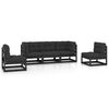 vidaXL Garden Lounge Set Black Solid pinewood, Polyester fabric 5-piece