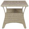 vidaXL Garden Table Gray PE (polyethylene) rattan Medium Lightweight