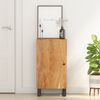 vidaXL Sideboard Natural and Black Solid Acacia Wood and Iron Medium