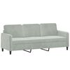 vidaXL Sofa Set Light grey Velvet (100% polyester), Metal, Plywood, Foam