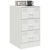 vidaXL Bedside Cabinet White Cold-rolled steel Medium Bedside Cabinet