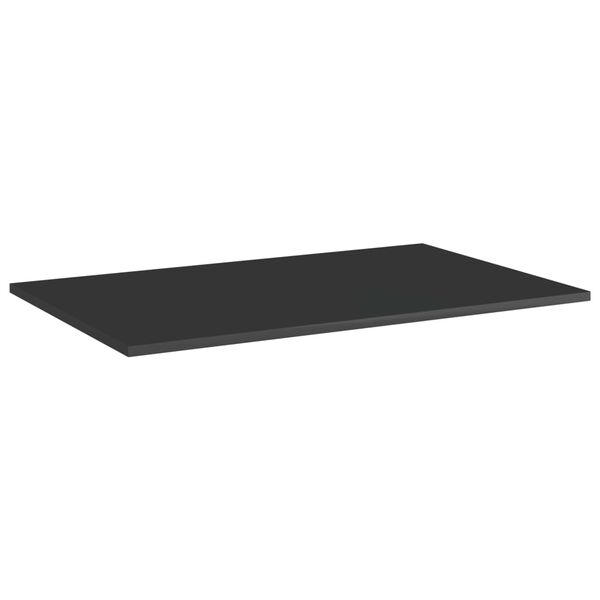 vidaXL Shelf Set of 4 High Gloss Black Engineered Wood