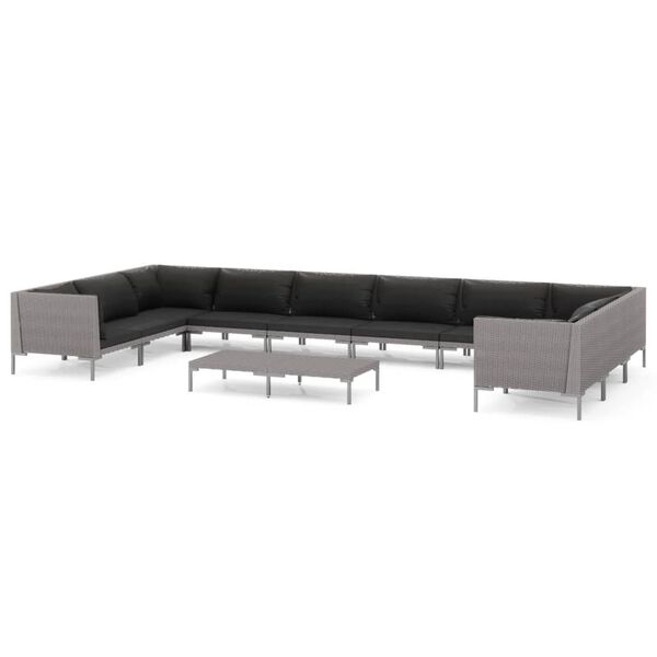 vidaXL Garden Lounge Set Dark Grey