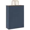 vidaXL Paper Bags 250 pcs with Handles Blue 12.6x4.7x16.5"
