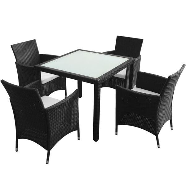 vidaXL Garden Furniture Set Black