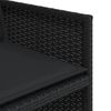 vidaXL Garden Dining Set Black Poly Rattan 86.6 x 41.7 x 28.7 in