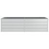 vidaXL Garden Raised Bed Silver Galvanized Steel Large Garden Raised Bed