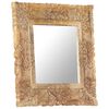 vidaXL Mirror Natural mango wood color Solid mango wood 19.7x19.7 in