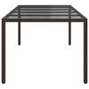 vidaXL Garden Dining Table Brown 98.4 x 39.4 x 29.5 in Poly rattan