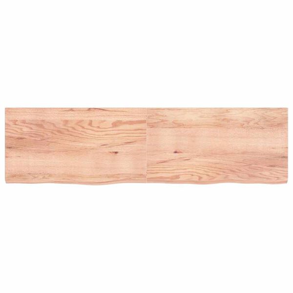 vidaXL Bathroom Countertop Light Brown 86.6 x 23.6 x (0.8-2.4) " Treated Solid Wood