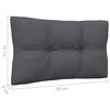 vidaXL Garden Lounge Set Black with Anthracite Cushions