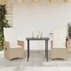 vidaXL Reclining Garden Chair Set of 2 Beige