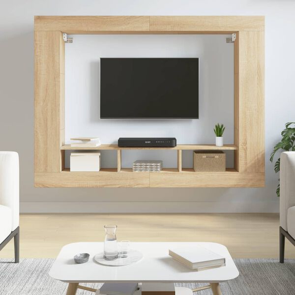 vidaXL TV Cabinet Sonoma Oak Engineered Wood Large TV Cabinet