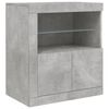 vidaXL Sideboard Concrete grey Engineered wood, Glass Large Sideboard