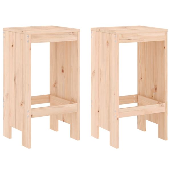 vidaXL Garden Bar Set Natural Solid pine wood Medium Minimalist